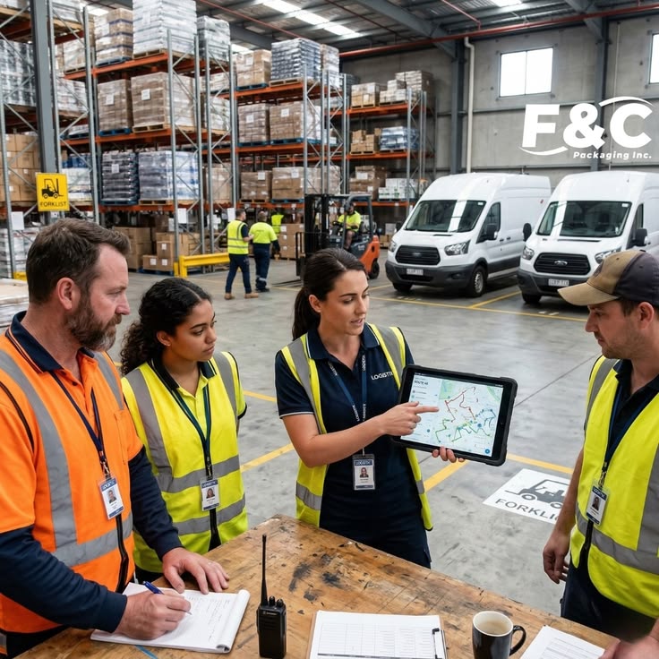 Logistics team at work