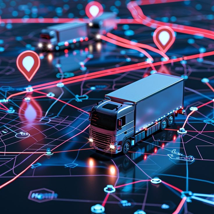World map logistics network